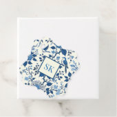 Custom Monogram Chinoiserie Chic, Hydrangeas Geschenkanhänger (Beispiel)