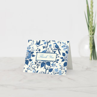 Custom Monogram Chinoiserie Chic, vielen Dank Dankeskarte