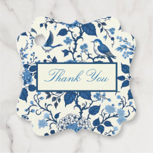 Custom Monogram Chinoiserie Chic, vielen Dank Geschenkanhänger