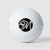 Custom Monogram Circle Name Golf Ball (Vorderseite)