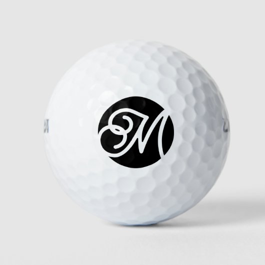 Custom Monogram Circle Name Golf Ball (Vorderseite)