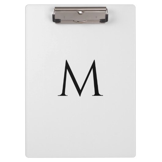 Custom Monogram Classic White Professional Klemmbrett (Vorderseite)