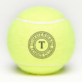 Custom Monogram-Club Name Bold Initial Tennis Ball (Rückseite)
