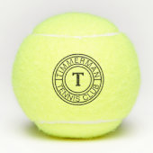 Custom Monogram-Club Name Bold Initial Tennis Ball (Vorderseite)