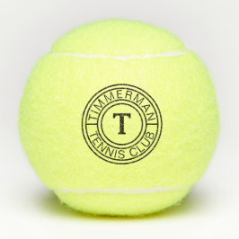 Custom Monogram-Club Name Bold Initial Tennis Ball