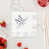 Custom Monogram Coined Luncheon Napkin Serviette (Beispiel)