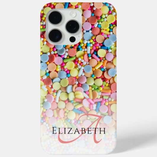 Custom Monogram Colorful Candy Ombre Case-Mate iPhone Hülle (Rückseite)