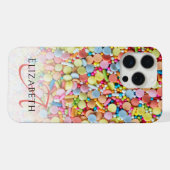 Custom Monogram Colorful Candy Ombre iPhone Hülle (Rückseite (Horizontal))