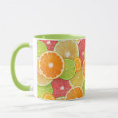 Custom Monogram Colorful Citrus Tasse (Links)