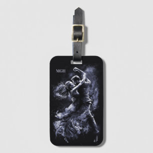 Custom Monogram Dancing Couple Gepäckanhänger