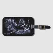 Custom Monogram Dancing Couple Gepäckanhänger (Vorderseite (Horizontal))