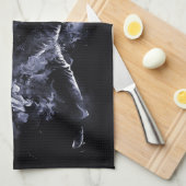 Custom Monogram Dancing Couple Geschirrtuch (Viertel Falte)