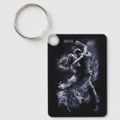 Custom Monogram Dancing Couple Schlüsselanhänger (Vorderseite)