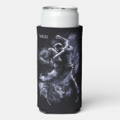 Custom Monogram Dancing Couple Selters Dosenkühler (Seltzer Rückseite)