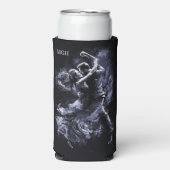 Custom Monogram Dancing Couple Selters Dosenkühler (Seltzer Vorderseite)