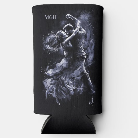 Custom Monogram Dancing Couple Selters Dosenkühler (Vorderseite)
