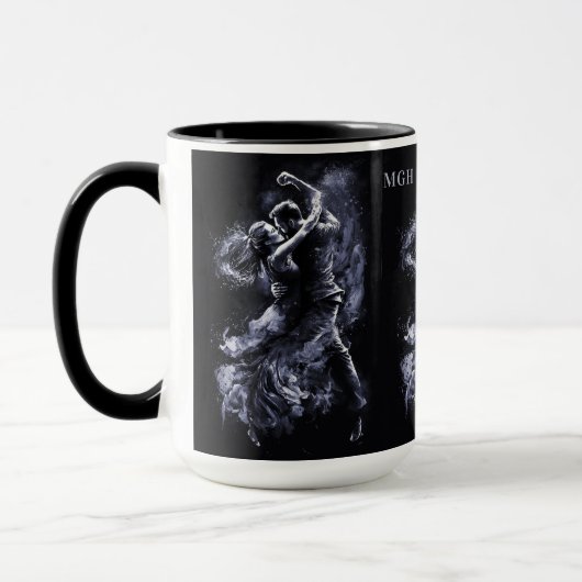 Custom Monogram Dancing Couple Tasse (Links)