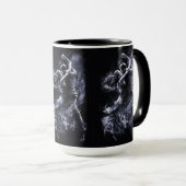 Custom Monogram Dancing Couple Tasse (VorderseiteRechts)