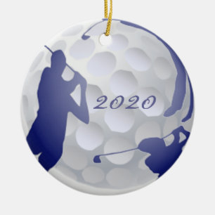 Custom Monogram Ded Golf Sport Hobby Keramikornament