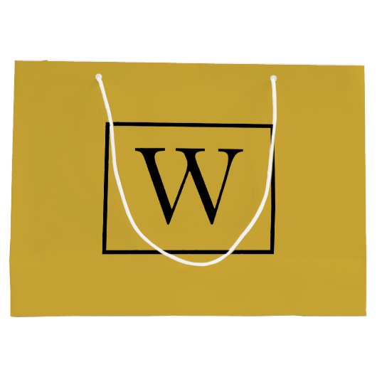 Custom Monogram Design Large Gift Bag for Any Occa Große Geschenktüte (Rückseite)
