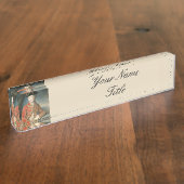 Custom Monogram Desk Namplate Marie Antoinette Namensplakette (Seite)
