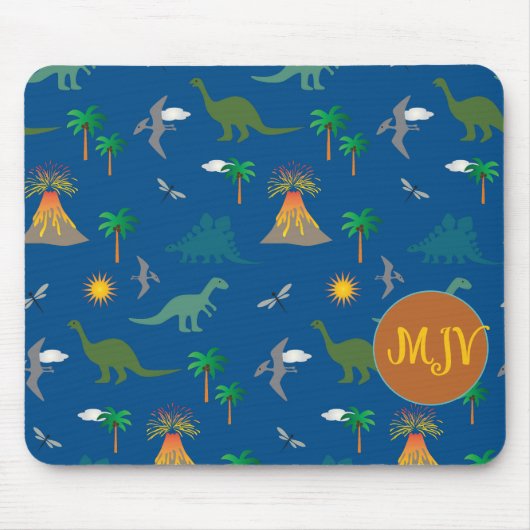 Custom Monogram Dino Mousepad (Vorne)