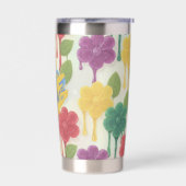 Custom Monogram Drip Flower  Thermobecher (Links)