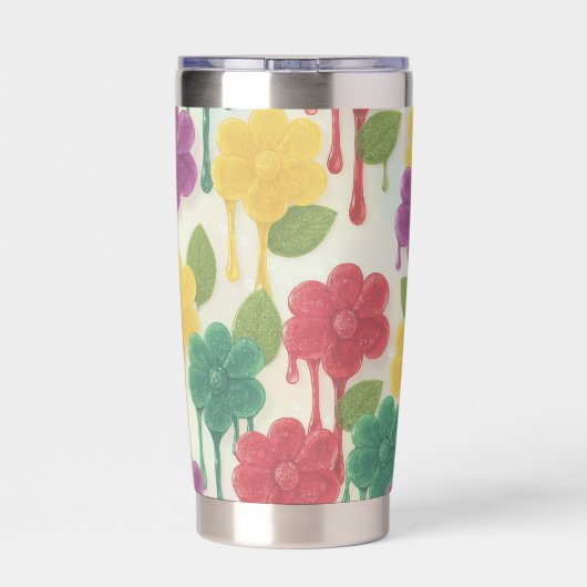 Custom Monogram Drip Flower Thermobecher (Rückseite)