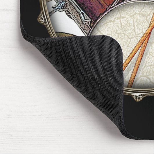 Custom Monogram Drummer Snare Drum Drumstick Music Mousepad (Ecke)