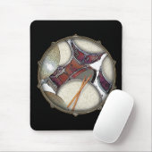 Custom Monogram Drummer Snare Drum Drumstick Music Mousepad (Mit Mouse)