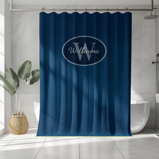 Custom Monogram Duschvorhänge Blaues Badezimmer Duschvorhang