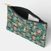 Custom Monogram Dutch Houses Pattern Zubehörtasche (Offen)