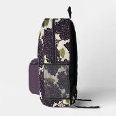 Custom Monogram Elderberry Elegance Backpack Bedruckter Rucksack (Rechts)