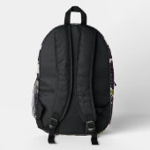 Custom Monogram Elderberry Elegance Backpack Bedruckter Rucksack (Rückseite)