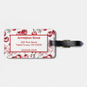 Custom Monogram Elegant Cherry Blossom Gepäckanhänger (Rückseite horizontal)