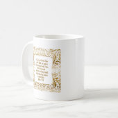 Custom Monogram Elegant Golden John 3:16 Weihnacht Kaffeetasse (Vorderseite Links)