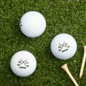 Custom Monogram Elegant Golfer Personalized Name Golfball (Insitu Gras)