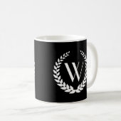 Custom Monogram Elegant Kaffeetasse (VorderseiteRechts)