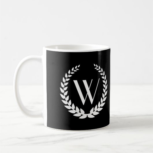 Custom Monogram Elegant Kaffeetasse (Links)