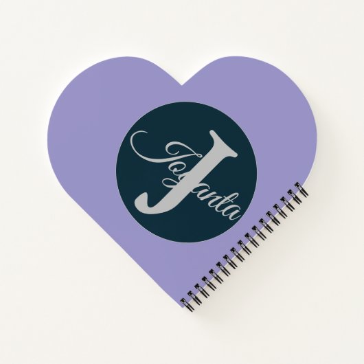 Custom  Monogram Elegant love Notizblock (Rückseite)