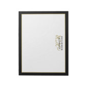 Custom Monogram Elegant Minimalist Black Gold Men Notizblock (Rotiert)