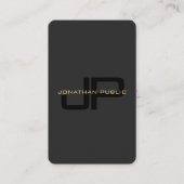 Custom Monogram Elegante Imitats Gold Vertical Oce Visitenkarte (Vorderseite)