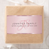 Custom Monogram Elegante Rose Gold Shipping (Insitu)