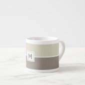 Custom Monogram Espresso Cup Espressotasse (Vorderseite Rechts)
