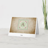 CUSTOM MONOGRAM Faltkarte Karte (Rückseite)