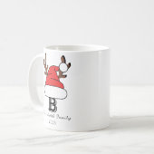Custom Monogram Family Weihnachten Kaffeetasse (Vorderseite Links)