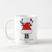 Custom Monogram Family Weihnachten Kaffeetasse (Links)