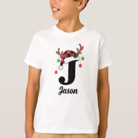 Custom Monogram Family Weihnachten Karierte Weihna