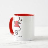 Custom Monogram Family Weihnachten Tasse (Vorderseite Links)