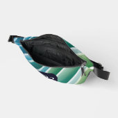 Custom Monogram Fanny Pack - Abstrakt Blue Green Bauchtasche (Offen)